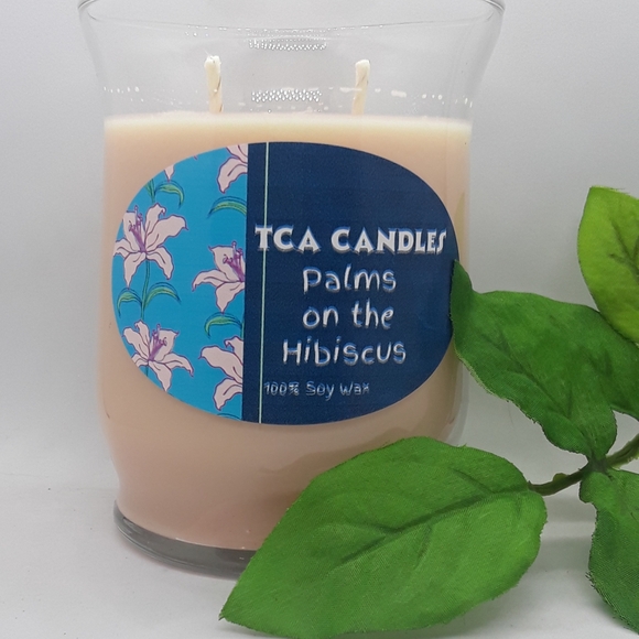 TCA Candles & More Other - Palms on the Hibiscus Soy Candle - Peach